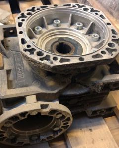 RP-Gearbox for worm gear pair GE.SRT85 U205 10:1 M&M